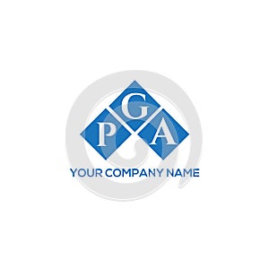 PGA letter logo design on WHITE background. PGA creative initials letter logo concept. PGA letter design