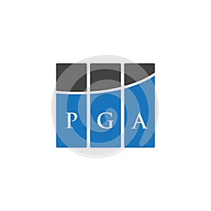 PGA letter logo design on WHITE background. PGA creative initials letter logo concept. PGA letter design.PGA letter logo design on