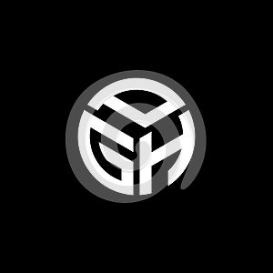 PGH letter logo design on black background. PGH creative initials letter logo concept. PGH letter design