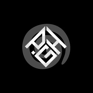 PGH letter logo design on black background. PGH creative initials letter logo concept. PGH letter design