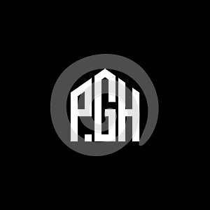 PGH letter logo design on BLACK background. PGH creative initials letter logo concept. PGH letter design