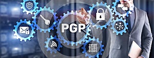 PGP. Pretty Good Privacy. Encryption and Security concept 2021