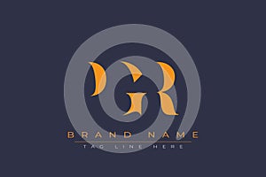 PGR abstract letter logo design