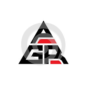 PGR triangle letter logo design with triangle shape. PGR triangle logo design monogram. PGR triangle vector logo template with red