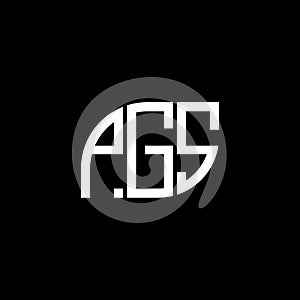 PGS letter logo design on black background.PGS creative initials letter logo concept.PGS vector letter design