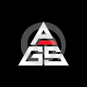 PGS triangle letter logo design with triangle shape. PGS triangle logo design monogram. PGS triangle vector logo template with red