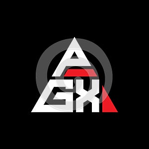 PGX triangle letter logo design with triangle shape. PGX triangle logo design monogram. PGX triangle vector logo template with red