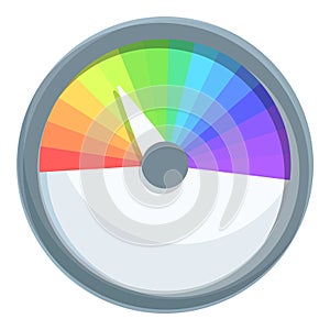 Ph meter color level icon, cartoon style