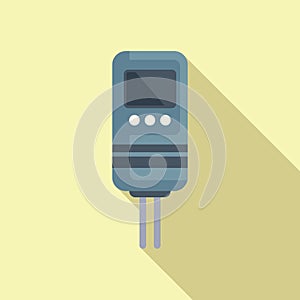 Ph meter icon flat vector. Acidic screen neutral