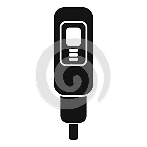 Ph meter probe icon simple vector. Soil test kit