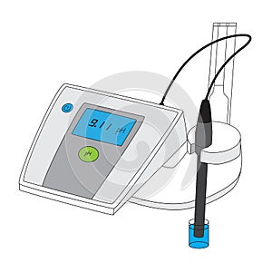 PH meter to measure the acidity-alkalinity.