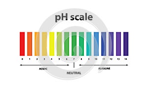 Ph scale chart indicator diagram value photo