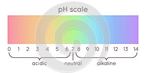 PH scale diagram. Vector rainbow illustration