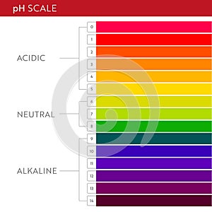pH Value scale chart.