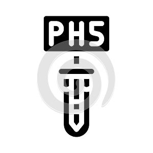 Ph5 test glyph icon vector black illustration