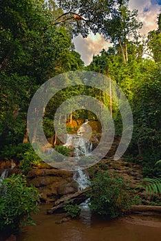 Pha Charoen Waterfall near Mae Sot Thailand