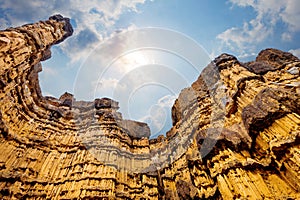 Pha Cho, Pha Cho is high soil canyon cliffs at Mae Wang National parks in Chiang Mai,Thailand. Amazing Thailand