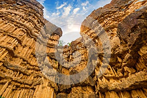 Pha Cho, Pha Cho is high soil canyon cliffs at Mae Wang National parks in Chiang Mai,Thailand. Amazing Thailand