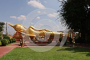 Pha That Luang Stupa, Vientiane - reclining Buddha