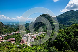 Pha Mee village with mountain view