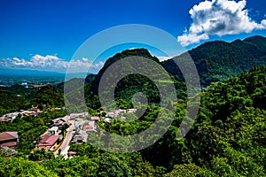 Pha Mee village with mountain view