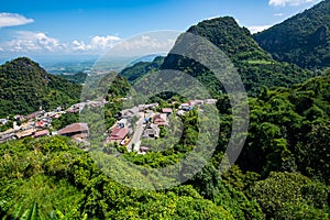 Pha Mee village with mountain view