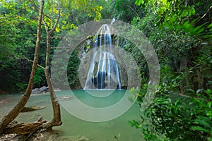 Pha Nam Yod Waterfall in tropical deep forest at Kaeng krachan nature park, Phetchaburi province - Thailand