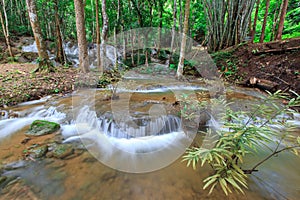 Pha-tad Waterfall at Kanchanaburi, Thailand