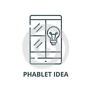 Phablet idea vector line icon, linear concept, outline sign, symbol