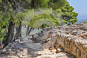 Phaistos palace archaeological site on Crete