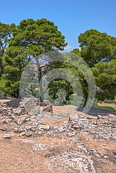 Phaistos palace archaeological site on Crete