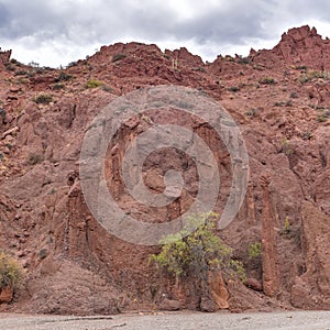 Phallic rock formations in the Valley de los Machos, part of the Quebrada Palmira, near Tupiza, Bolivia