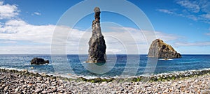 Phallic rock in ocean, Madeira