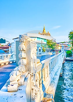 The Phanfa bridge in Bangkok, Thailand