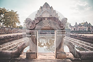 Phanom Rung historical Park aerial view in Buriram, Thailand