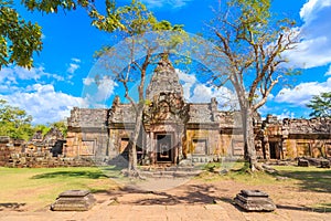 Phanom rung historical park, An ancient stone castle world heritage in Thailand