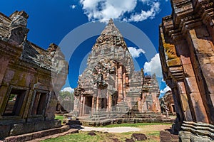 Phanom Rung historical park is Castle Rock old Architecture abou photo