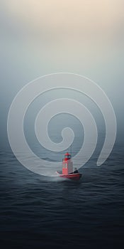 Phantasmagoric Sustainability: A Mysterious Red Boat Emerges From The Mist