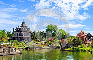 The Phantom Manor haunted house ride in Disneyland Paris.