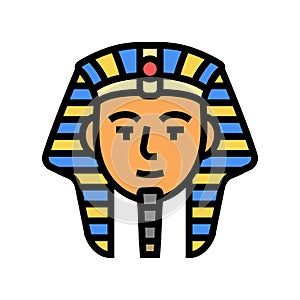 pharaoh egypt color icon vector illustration