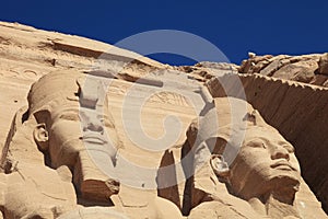 Pharaoh facade of Abu Simbel temple