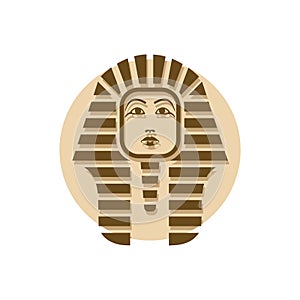 Pharaoh face icon on white background