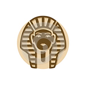 Pharaoh face icon isolated on white background
