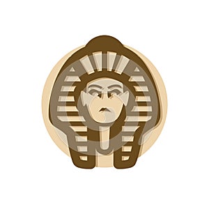 Pharaoh face icon isolated on white background