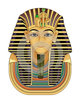 Pharaoh golden death mask photo