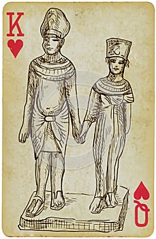 Pharaoh with his wife