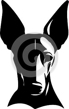 Pharaoh Hound Black Silhouette Generative Ai