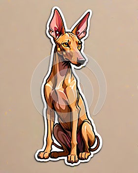 pharaoh hound dog sticker decal security protection