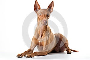 Pharaoh Hound Dog On White Background. Generative AI
