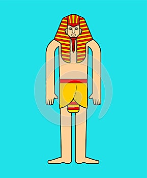 Pharaoh isolated. King in ancient Egypt. vector illustration